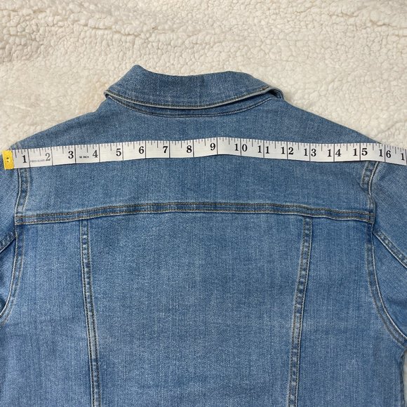 Draper James Ruffle Denim Jacket Size Small - Picture 5 of 7